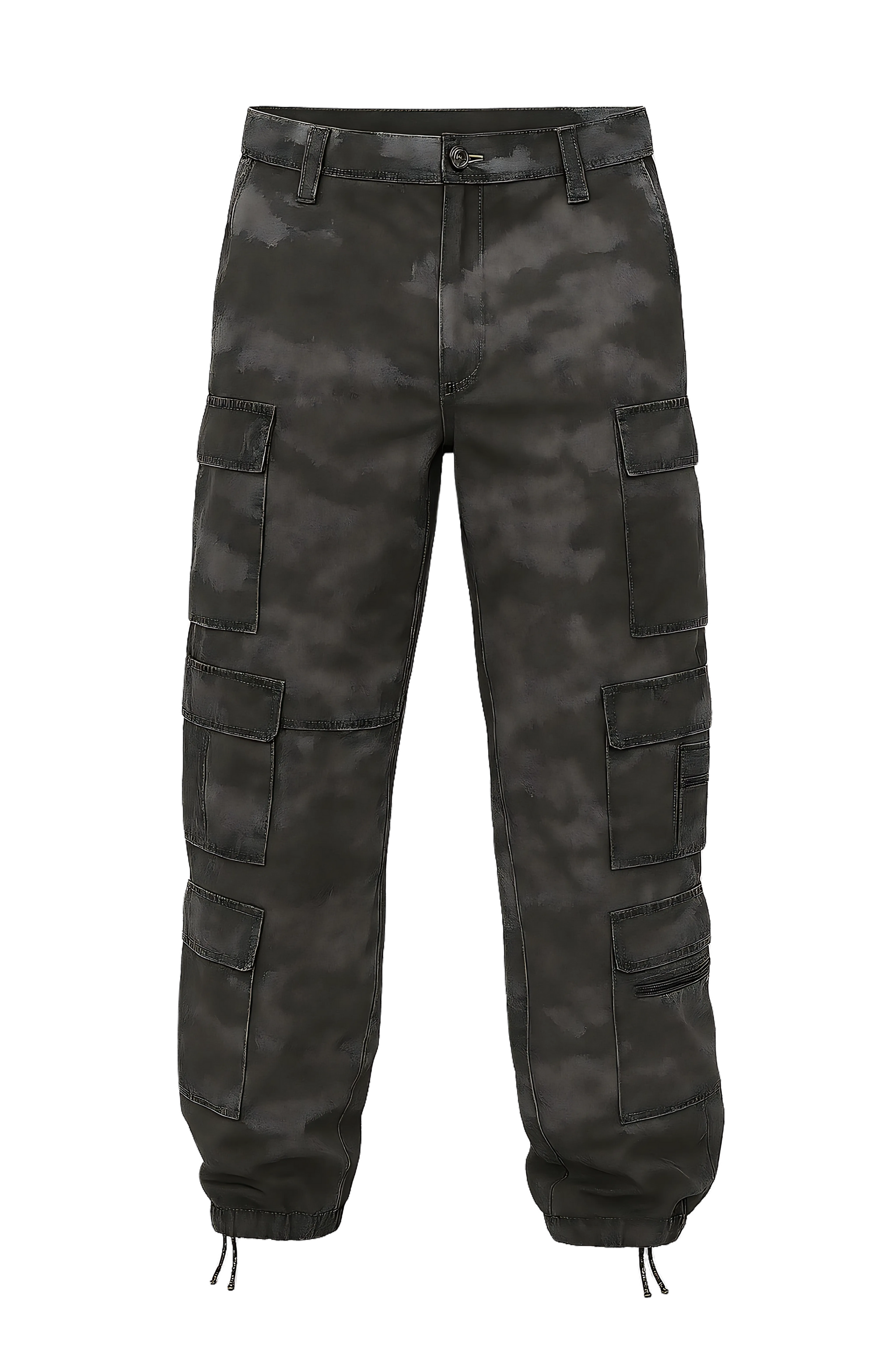 MEN'S CAMO CARGO PANTS WITH MULTIPLE UTILITY POCKETS