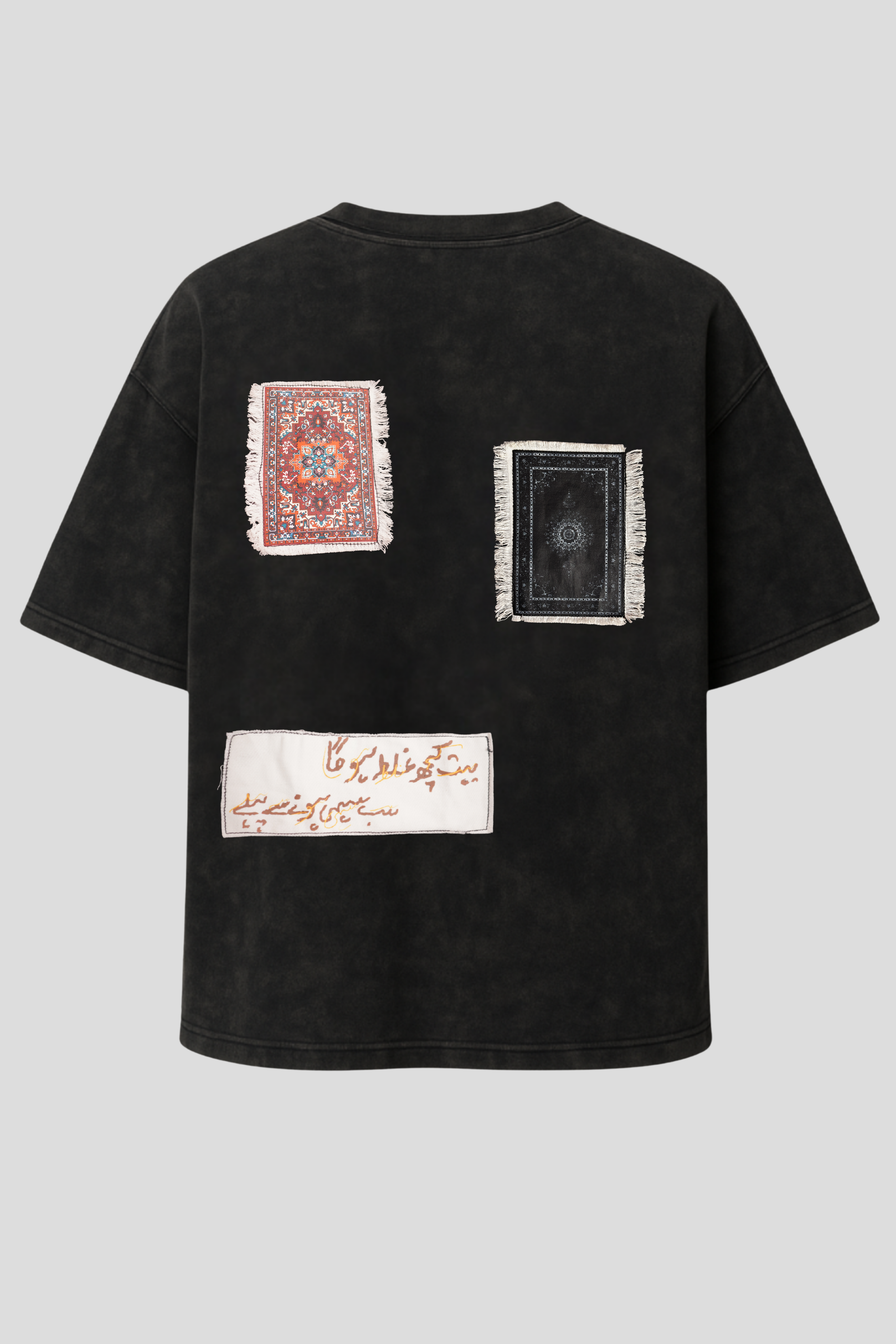 Acid Wash Drop Shoulder Infused With Cultural Heritage T-Shirt
