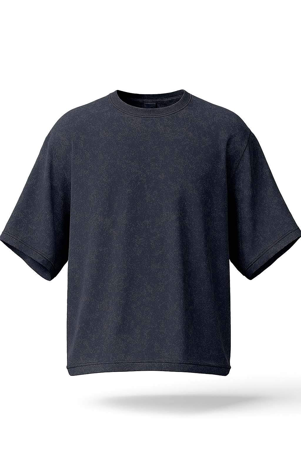 TEXTURED DROPSHOULDER T SHIRT ( CHARCOAL)