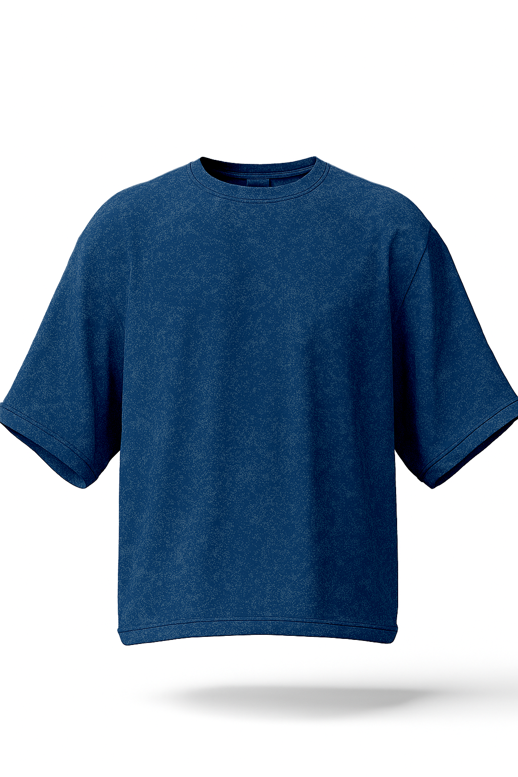 TEXTURED DROPSHOULDER T SHIRT (PETROLIUM BLUE)
