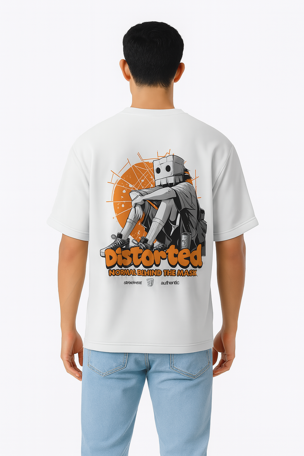 PRINTED DROPSHOULDER T SHIRT