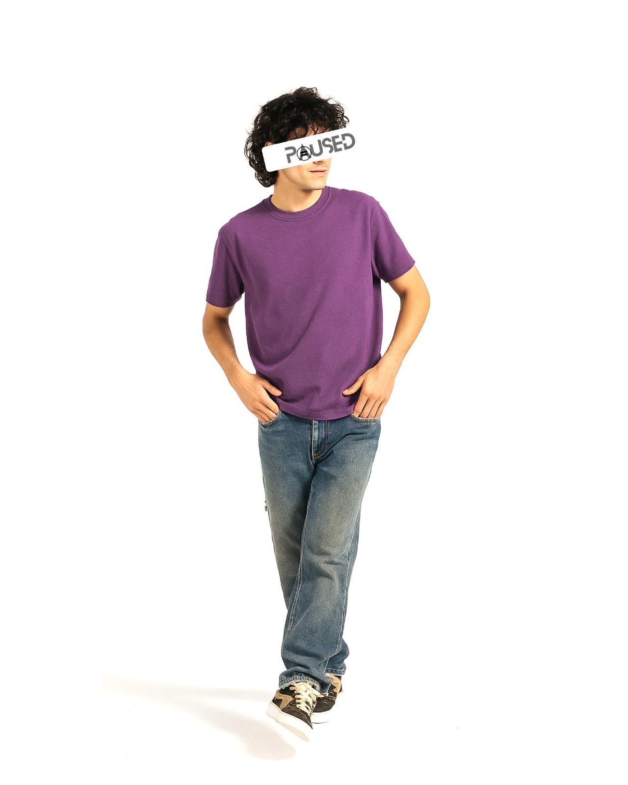 TEXTURED DROPSHOULDER T SHIRT (LILAC)