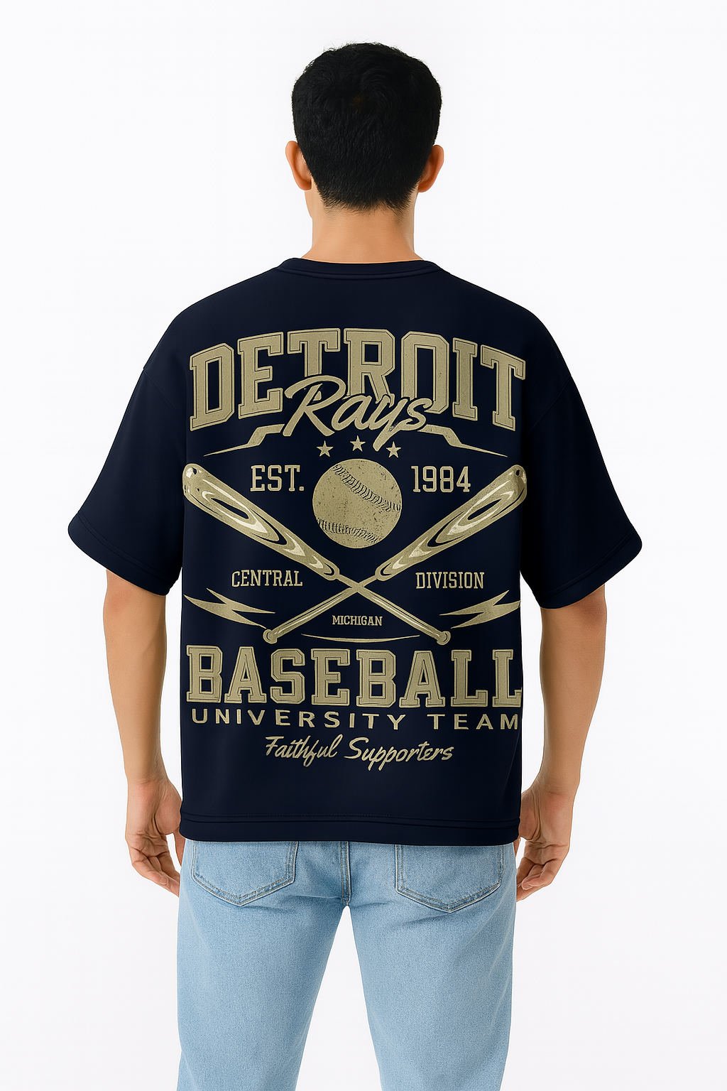 PRINTED DROPSHOULDER T SHIRT