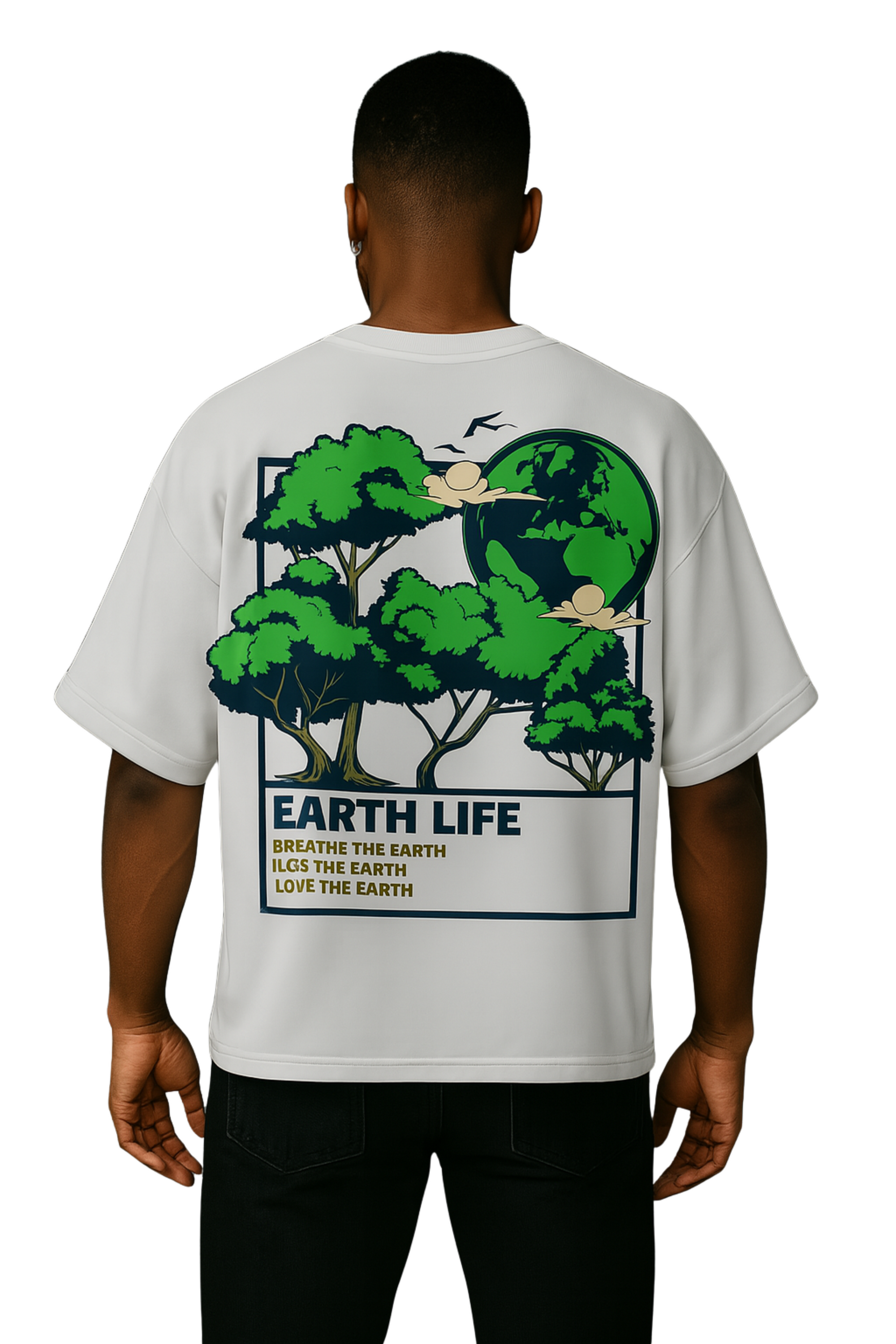 PRINTED DROPSHOULDER T SHIRT