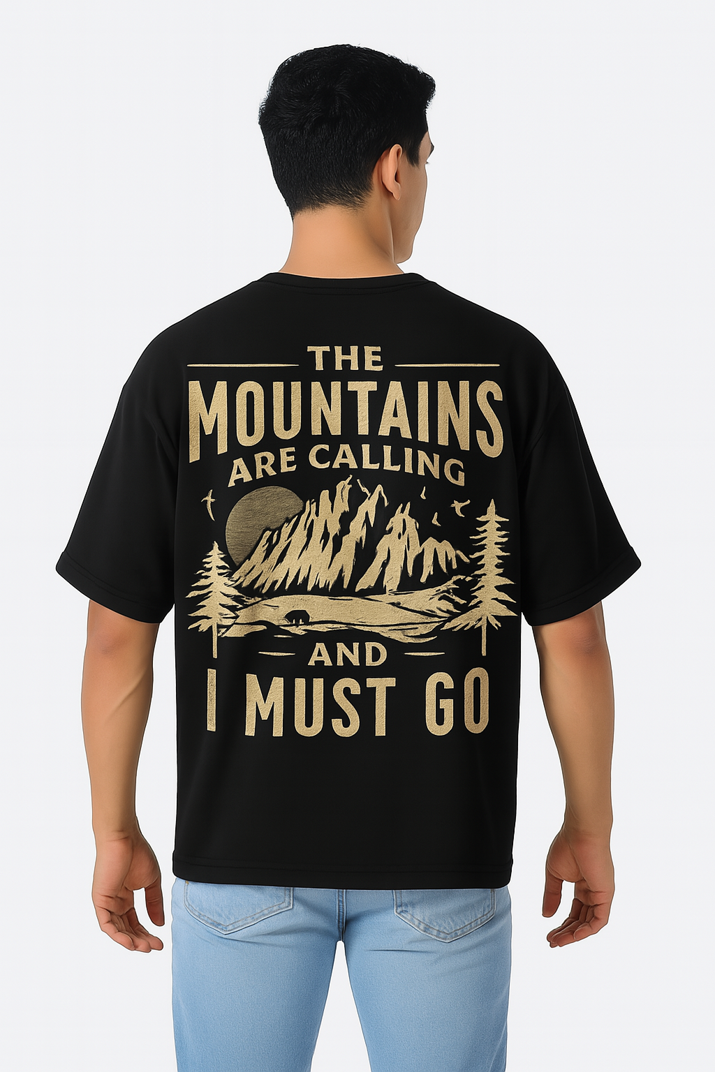 PRINTED DROPSHOULDER T SHIRT