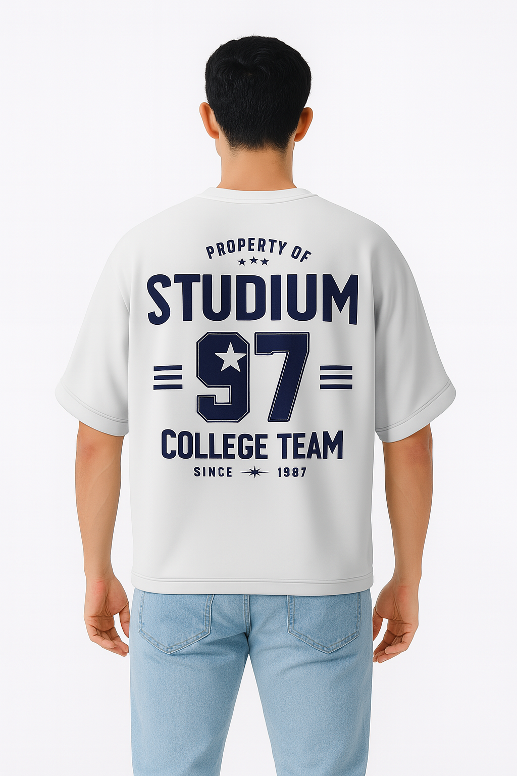 PRINTED DROPSHOULDER T SHIRT